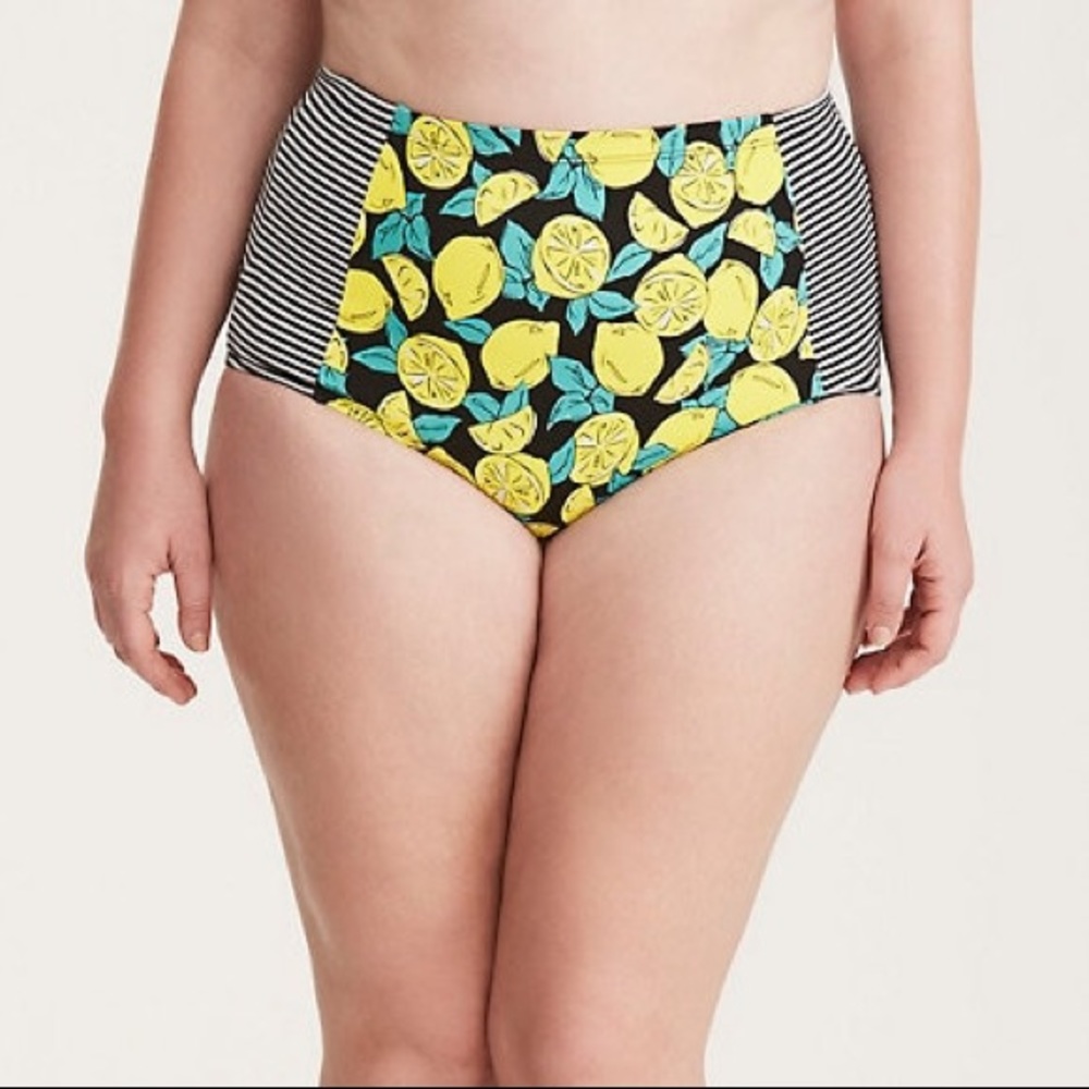 TORRID High-Waist Lemon Print Bathing Suit Bottom